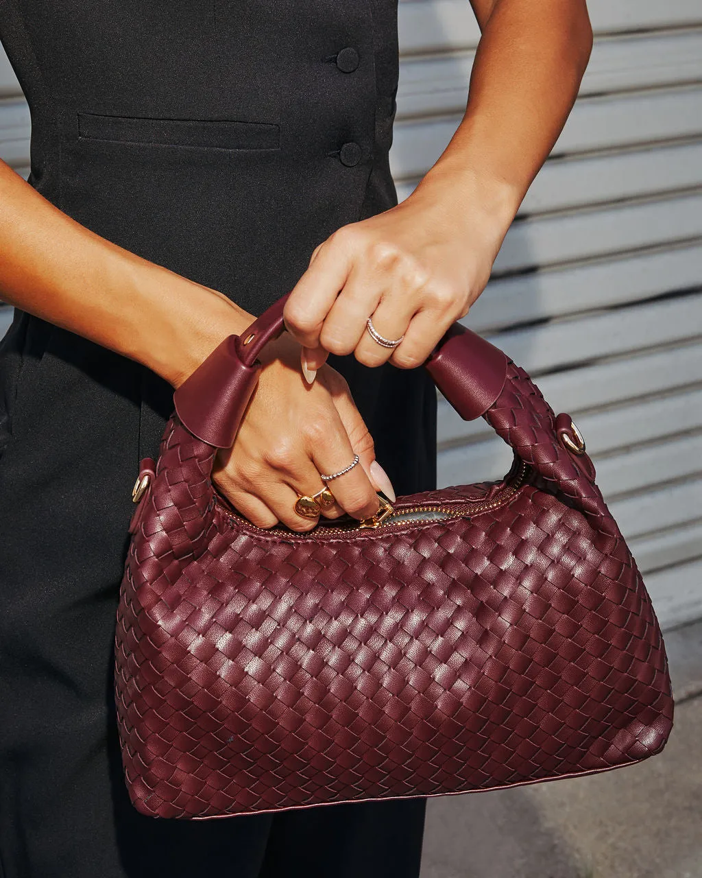 Wilder Woven Top Handle Bag