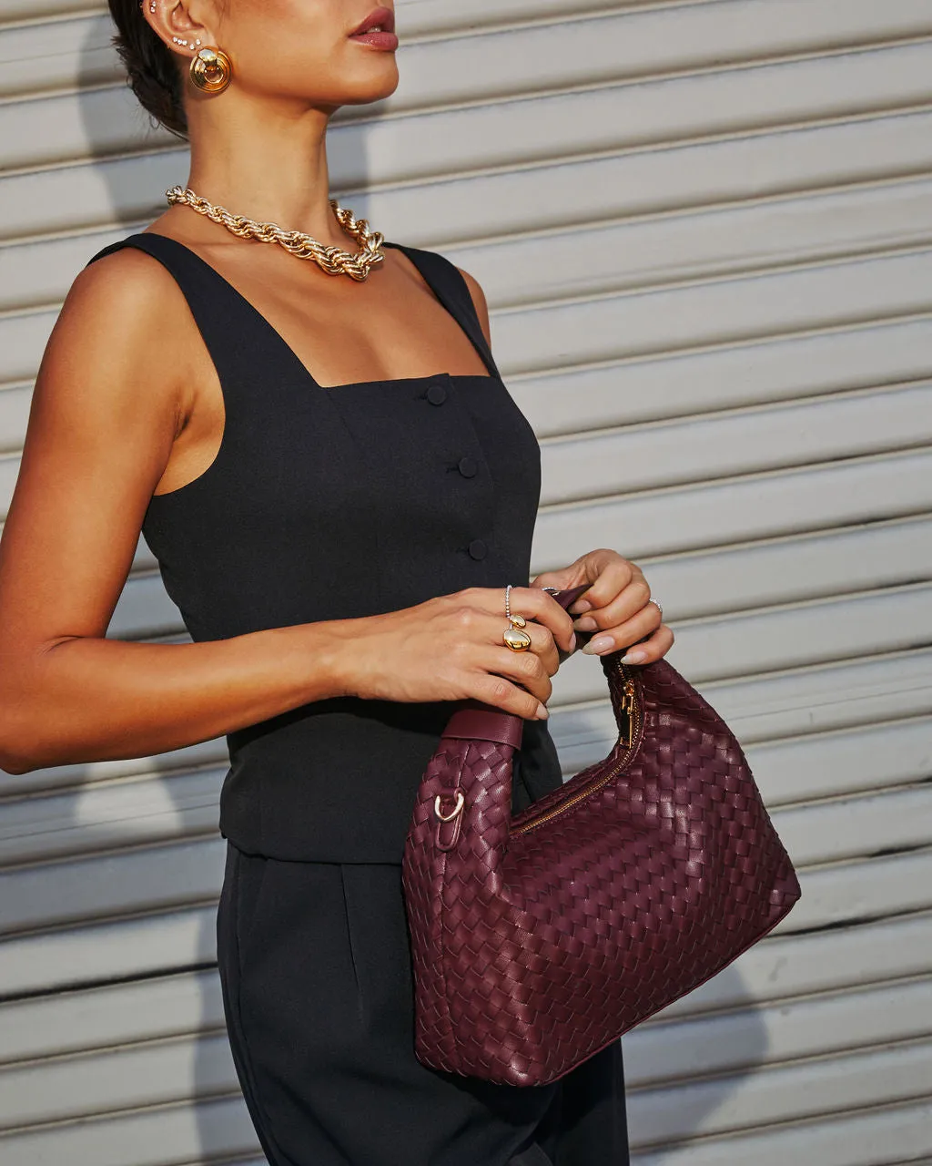 Wilder Woven Top Handle Bag