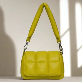 Women's Lime Green Real Leather Cross body Bag