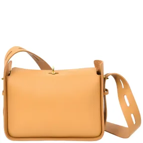 Womens Real Leather Classic Shoulder Bag Penelope Tan