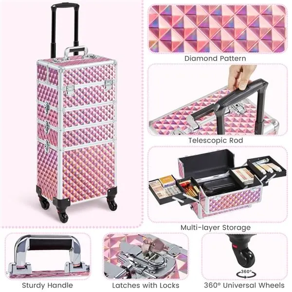 Yaheetech 31.6 Inch Makeup Case 4 in 1